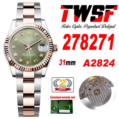 Datejust 31 278271 A2824 Auto Womens Watch Best Ed...