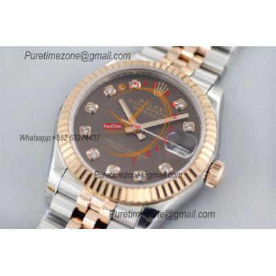 Datejust 31 278271 A2824 Auto Womens Watch Best Edition TWSF Two Tone RG Brown Diamonds Dial Jibilee Bracelet Ladies