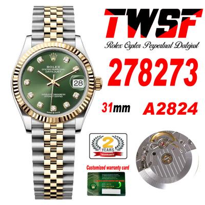 Datejust 31 278273 A2824 Auto Womens Watch Best Ed...