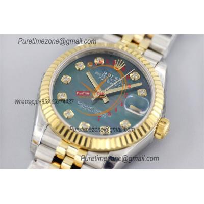 Datejust 31 278273 A2824 Auto Women Watch Best Edition TWS Two Tone YG Black Mother Pearl Diamond Dial Jibilee Bracelet