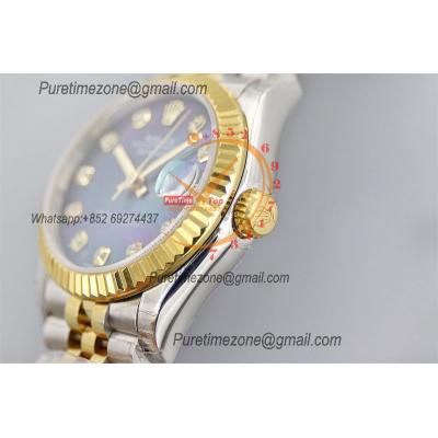 Datejust 31 278273 A2824 Auto Women Watch Best Edition TWS Two Tone YG Black Mother Pearl Diamond Dial Jibilee Bracelet