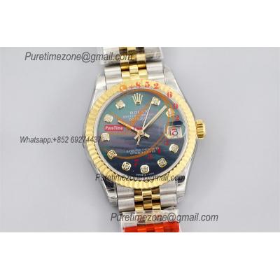 Datejust 31 278273 A2824 Auto Women Watch Best Edition TWS Two Tone YG Black Mother Pearl Diamond Dial Jibilee Bracelet