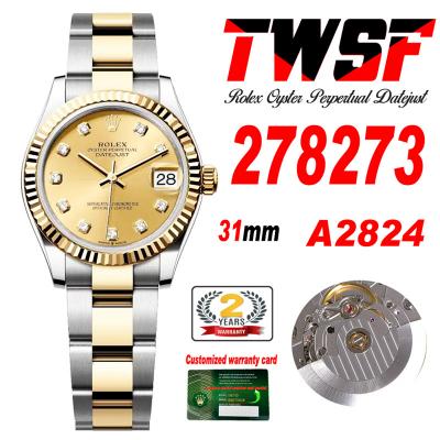 Datejust 31 278273 A2824 Auto Womens Watch Best Ed...