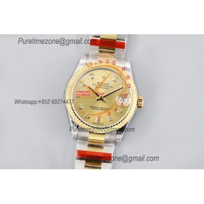 Datejust 31 278273 A2824 Auto Womens Watch Best Edition TWSF Two Tone YG Gold Diamonds Dial Jibilee Bracelet Ladies