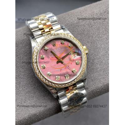 Datejust 31 278383 A2824 Automatic Womens Watch Best Edition TWSF Two Tone YG Diamonds Bezel Pink Dial Jibilee Bracelet