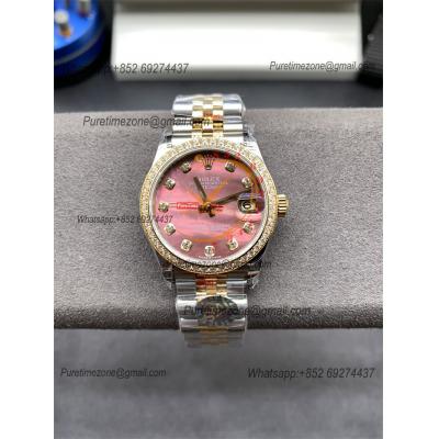 Datejust 31 278383 A2824 Automatic Womens Watch Best Edition TWSF Two Tone YG Diamonds Bezel Pink Dial Jibilee Bracelet