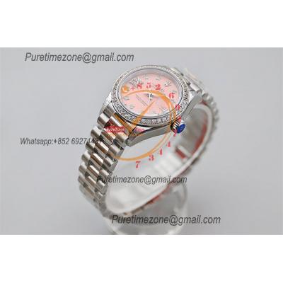 Datejust 28 279139 NH05 Automatic Womens Watch Best Edition TWSF Diamonds Bezel Pink Opal Dial Jibilee Bracelet