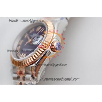 Datejust 28 271971 NH05 Automatic Womens Watch Best Edition TWSF Two Tone RG Purple Roman Dial Jibilee Bracelet Ladies