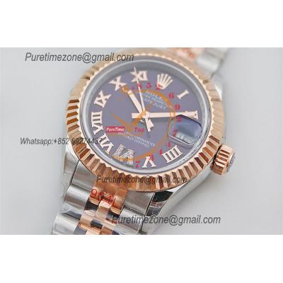 Datejust 28 271971 NH05 Automatic Womens Watch Best Edition TWSF Two Tone RG Purple Roman Dial Jibilee Bracelet Ladies