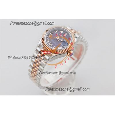 Datejust 28 271971 NH05 Automatic Womens Watch Best Edition TWSF Two Tone RG Purple Roman Dial Jibilee Bracelet Ladies