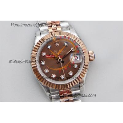 Datejust 28 271971 NH05 Automatic Womens Watch Best Edition TWS Two Tone RG Brown Diamonds Dial Jibilee Bracelet Ladies