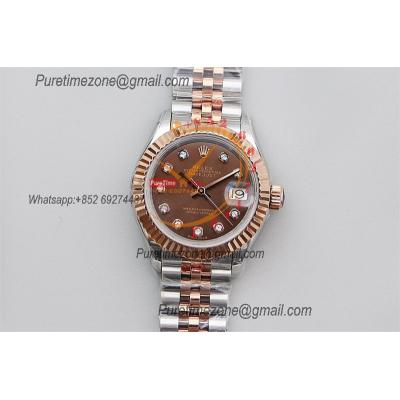 Datejust 28 271971 NH05 Automatic Womens Watch Best Edition TWS Two Tone RG Brown Diamonds Dial Jibilee Bracelet Ladies