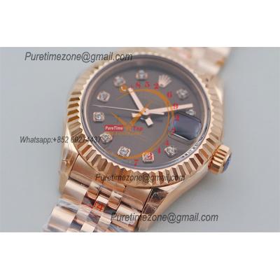 Datejust 28 279175 NH05 Automatic Womens Watch Best Edition TWSF RG Brown Diamonds Dial Jibilee Bracelet Ladies