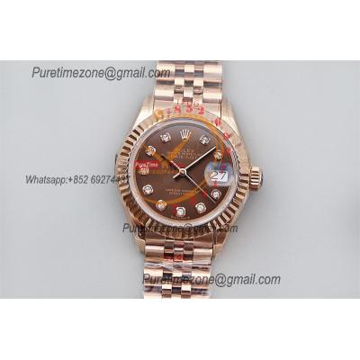 Datejust 28 279175 NH05 Automatic Womens Watch Best Edition TWSF RG Brown Diamonds Dial Jibilee Bracelet Ladies