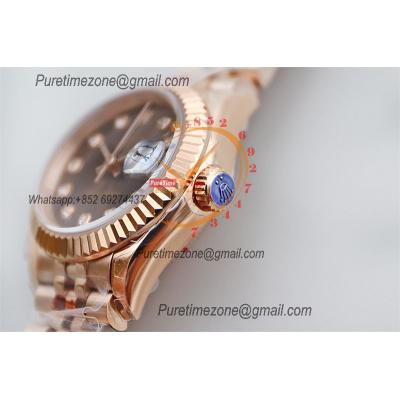 Datejust 28 279175 NH05 Automatic Womens Watch Best Edition TWSF RG Brown Diamonds Dial Jibilee Bracelet Ladies