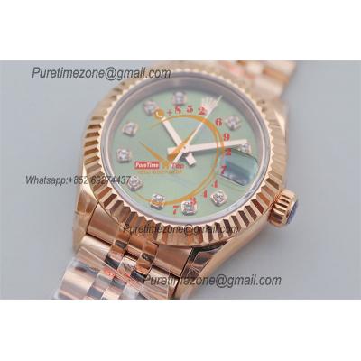 Datejust 28 279175 NH05 Automatic Womens Watch Best Edition TWSF RG Olive Green Diamonds Dial Jibilee Bracelet Ladies