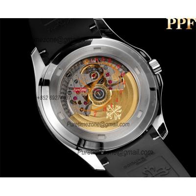 Aquanaut 5167A A324 Automatic Mens Watch Best Edition PPF Steel Case Black Embosse Dial Rubber Strap CHS