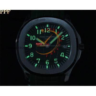 Aquanaut 5168G A324 Automatic Mens Watch Best Edition PPF Steel Case Green Embosse Dial Rubber Strap CHS