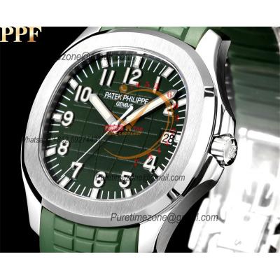 Aquanaut 5168G A324 Automatic Mens Watch Best Edition PPF Steel Case Green Embosse Dial Rubber Strap CHS