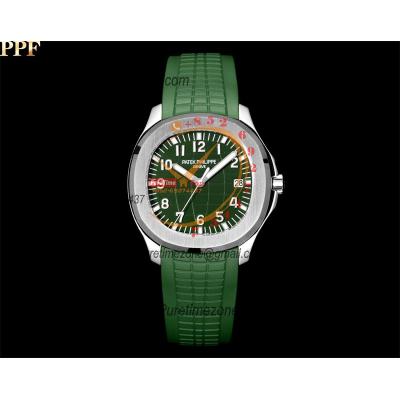 Aquanaut 5168G A324 Automatic Mens Watch Best Edition PPF Steel Case Green Embosse Dial Rubber Strap CHS