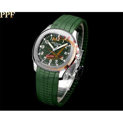 Aquanaut 5168G A324 Automatic Mens Watch Best Edition PPF Steel Case Green Embosse Dial Rubber Strap CHS