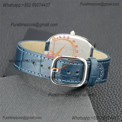 Golden Ellipse 5738P Miyota 9015 Automatic Mens Watch Best Edition TWF Steel Ebony Blue Sunburst Dial Leather Strap CHS