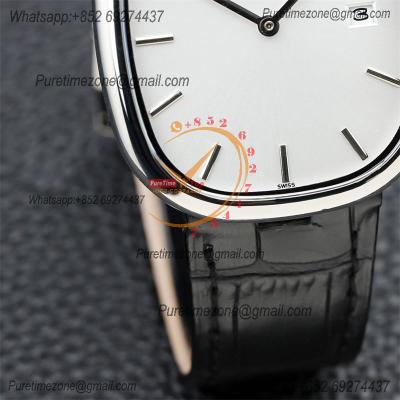 Golden Ellipse 5738P Miyota 9015 Automatic Mens Watch Best Edition TWF Steel Case White Dial Black Leather Strap CHS