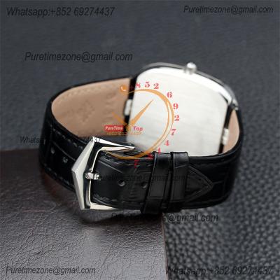 Golden Ellipse 5738P Miyota 9015 Automatic Mens Watch Best Edition TWF Steel Case White Dial Black Leather Strap CHS