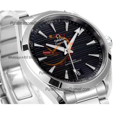 Aqua Terra 150M Master Chronometers A8900 Automatic Mens Watch Best Edition N1F 41 Teak Black Dial SS Bracelet CHS