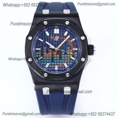 Royal Oak Offshore 15600 Music Edition A4309 Automatic Mens Watch Best Edition ZF PVD Steel Case Black Dial Rubber CHS