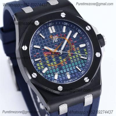 Royal Oak Offshore 15600 Music Edition A4309 Automatic Mens Watch Best Edition ZF PVD Steel Case Black Dial Rubber CHS