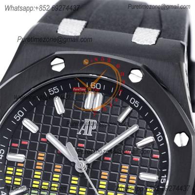 Royal Oak Offshore 15600 Music Edition A4309 Automatic Mens Watch Best Edition ZF PVD Steel Case All Black Dial Rubber