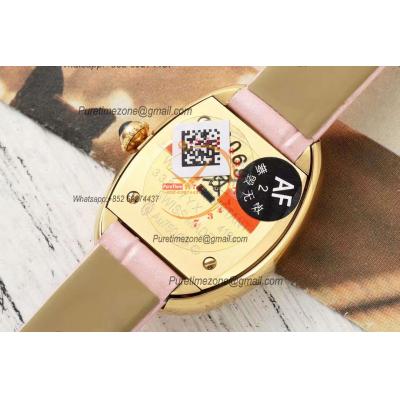 Baignoire WGBA0022 Swiss Ronda Quartz Womens Watch Best Edition AF YG  MOP Dial Pink Croco Strap Ladies