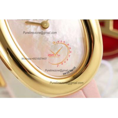 Baignoire WGBA0022 Swiss Ronda Quartz Womens Watch Best Edition AF YG  MOP Dial Pink Croco Strap Ladies