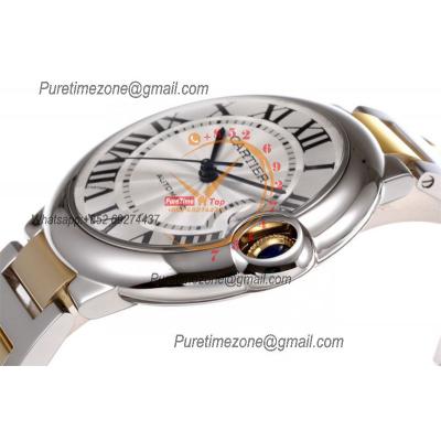 Ballon Bleu W2BB0034 42mm A2824 Automatic Mens Watch Best Edition AF Two Tone YG Silver Dial Stainless Steel Bracelet