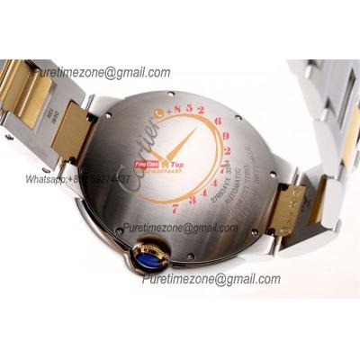 Ballon Bleu W2BB0034 42mm A2824 Automatic Mens Watch Best Edition AF Two Tone YG Silver Dial Stainless Steel Bracelet