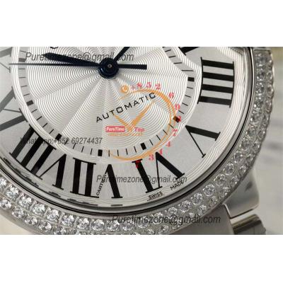 Ballon Bleu WE9006Z3 36 NH05 Automatic Womens Watch Best Edition AF Diamond Bezel Silver Dial Stainless Steel Bracelet