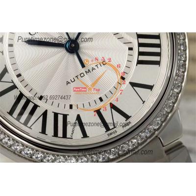 Ballon Bleu W4BB0024 36 NH05 Automatic Womens Watch Best Edition AF Diamond Bezel Silver Dial Stainless Steel Bracelet