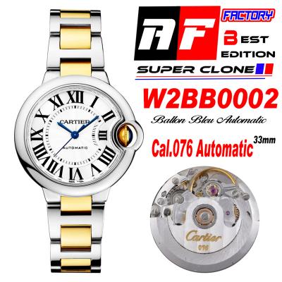 Ballon Bleu W2BB0002 Cal.076 Automatic Womens Watch Best Edition AF 33mm Two Tone YG Silver Dial Steel Bracelet