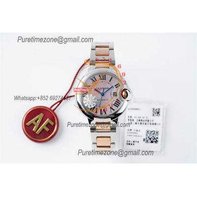 Ballon Bleu W6920070 Cal.076 Automatic Womens Watch Best Edition AF 33 Two Tone RG Pink Dial Stainless Steel Bracelet