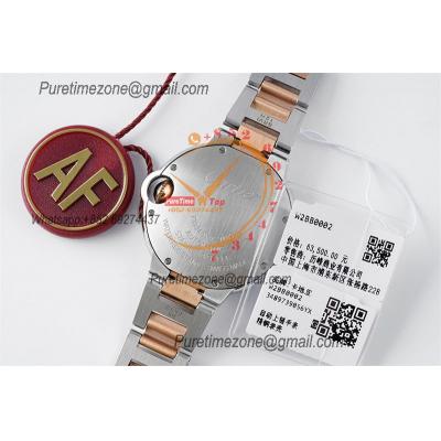 Ballon Bleu W6920070 Cal.076 Automatic Womens Watch Best Edition AF 33 Two Tone RG Pink Dial Stainless Steel Bracelet