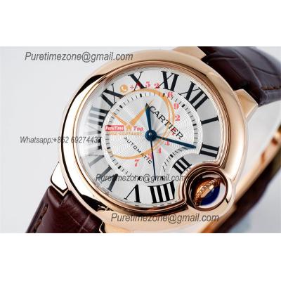 Ballon Bleu W6920097 Cal.076 Automatic Womens Watch Best Edition AF 33mm RG Silver Dial Brown Leather Strap