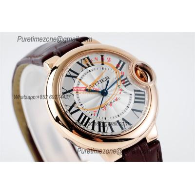 Ballon Bleu W6920097 Cal.076 Automatic Womens Watch Best Edition AF 33mm RG Silver Dial Brown Leather Strap