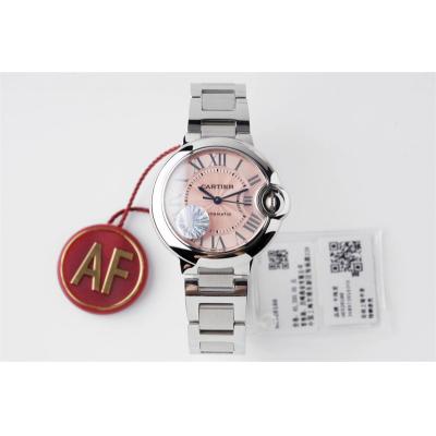 Ballon Bleu W6920100 Cal.076 Automatic Womens Watch Best Edition AF 33mm Pink Dial Stainless Steel Bracelet