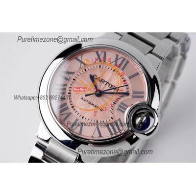 Ballon Bleu W6920100 Cal.076 Automatic Womens Watch Best Edition AF 33mm Pink Dial Stainless Steel Bracelet