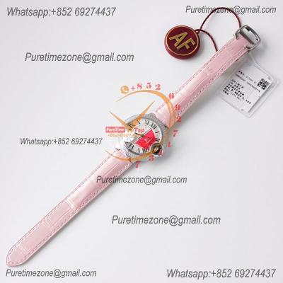 Ballon Bleu WE902067 Cal.076 Automatic Womens Watch Best Edition AF 33mm Diamond Bezel Pink Dial Leather Strap