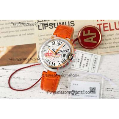 Ballon Bleu WSBB0030 SEIKO NH05A Automatic Womens Watch Best Edition AF 33 Steel Case Silver Dial Orange Leather