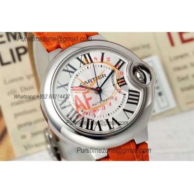 Ballon Bleu WSBB0030 SEIKO NH05A Automatic Womens Watch Best Edition AF 33 Steel Case Silver Dial Orange Leather