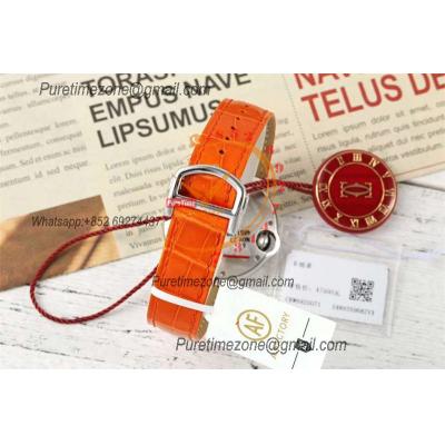 Ballon Bleu WSBB0030 SEIKO NH05A Automatic Womens Watch Best Edition AF 33 Steel Case Silver Dial Orange Leather