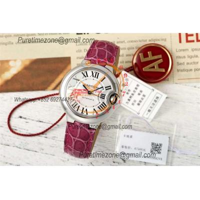 Ballon Bleu WSBB0030 SEIKO NH05A Automatic Womens Watch Best Edition AF 33 Steel Case Silver Dial Purple Leather